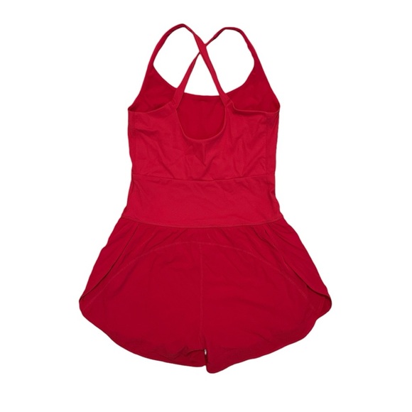 RED ATHLETIC BODY SUIT WITH RUNNING SHORTS - Picture 4 of 6